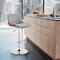Armen Living Brock Adjustable Gray Faux Leather and Walnut Wood with Chrome Finish Bar Stool LCBCBAWAGR - alternate 10
